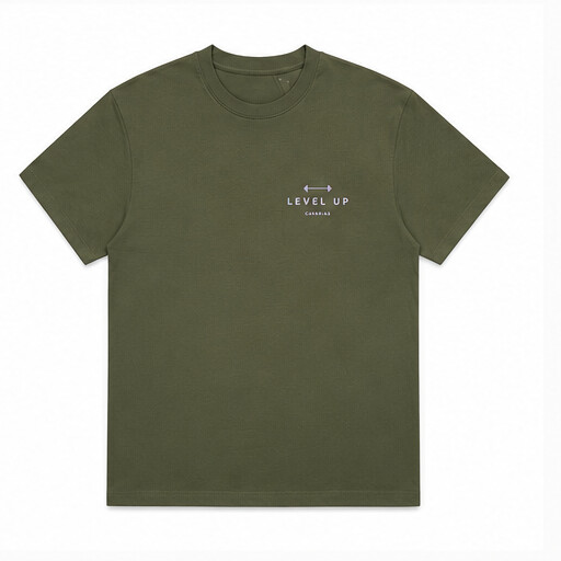 Camiseta LEVEL UP CANARIAS · Oliva · frente